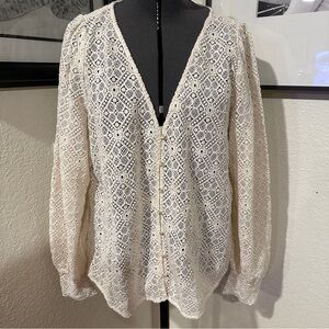 SEZANE PARIS Gaya Blouse LACE SZ 44 /L
